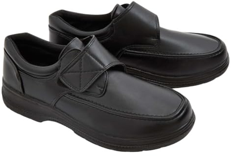 Coopers of Stortford Black Mens Wide FIT Lightweight Casual SHO