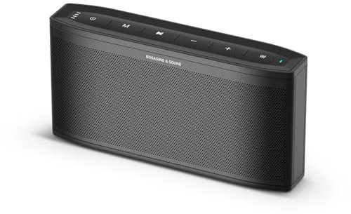 BOGASING Era S9 Pro Cassa Bluetooth Potente, Altoparlante a 2 canali con Suono ricco e dettagliato, Due radiatori passivi, 48 ore di autonomia, EQ, Supporta Carta TF, AUX, Speaker per casa (Nero)