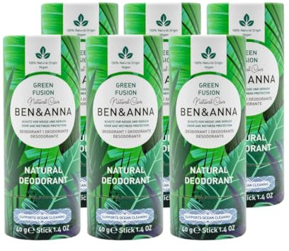 BEN & ANNA GREEN FUSION - Natürliches Deo-Stick für Herren und Damen | Vegan & Naturkosmetik | Nachhaltig in Papertube | Gegen starkes Schwitzen | Aluminiumfrei (6)