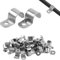 50 Piezas Abrazaderas Metálicas para Tubos Ø 9-11mm Grapas de Metálico Galvanizado Clips de Fijación Profesionales Duradero para Cableado y Tuberías Ideal para Instalaciones Eléctricas e Hidráulicas