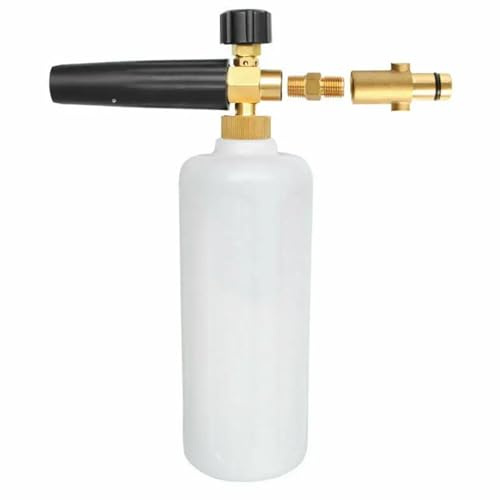 Anhoer Snow Foam Lance Leak Proof Snow Foam Gun 1L Bottles Snow Foam Bottle with Adjustable Nozzle for Nilfisk Gerni STIHL G1/G2/G3/G4/G4R/G5