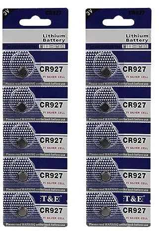 Qsvbeeqj Lot de 5/10 piles bouton CR927 - 3 V - Piles bouton au lithium - Pour voiture, horloge, etc. - Appareils numériques
