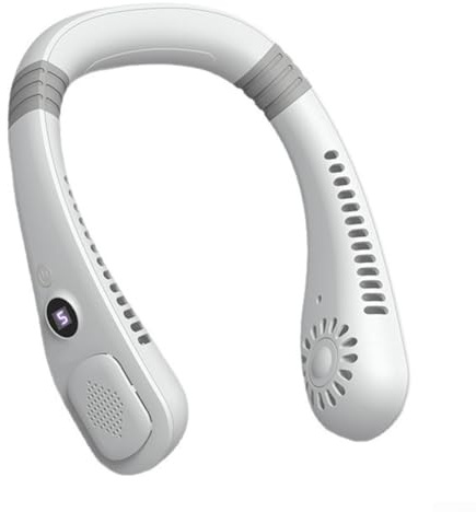 Serenophile Outdoor U-Shaped Neck Fan, Neck Fan With 1200mah Battery, 5 Speed Wind And Cold Compress For Outdoor Sports And Everyday Use(white)