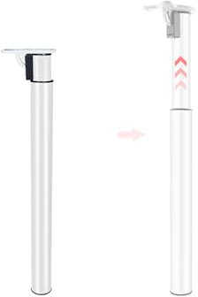 XLHWJCP Pieds de Meubles Pied Table Rabattable avec Vis Pieds de Support réglables Pied Pliable Support de Table Réglable en Hauteur pour Table Lit Canapé Camping Car (Blanc, 55-85cm)