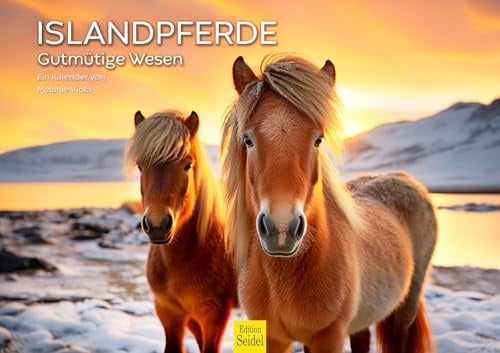 Edition Seidel Premium Kalender Islandpferde Gemütliche Wesen 2026 Format DIN A3 Wandkalender Pferdekalender Isländer Island Tiere Pony Stute Hengst Fohlen Melanie Viola