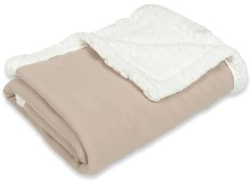 ULLENBOOM Babydecke für den Winter 70x100 cm - flauschiger Teddy Fleece | 100% OEKO-TEX zertifiziert, Oberseite: 100% Baumwolle, Made in EU, Kuschelig-weich, Schadstoffgeprüft und Waschbar