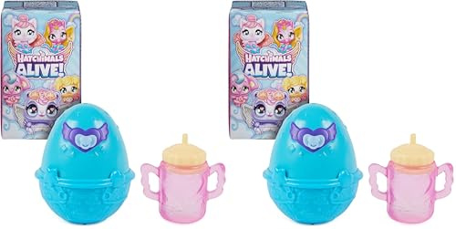 Hatchimals Alive Überraschungs Pack - mit einem selbst-schlüpfenden Ei mit Überraschungsfigur und Babyfläschchen, Spielzeug für Kinder ab 3 Jahren (Packung mit 2)