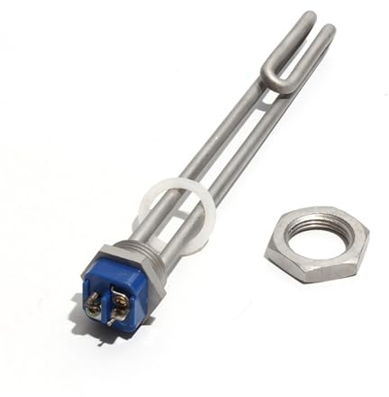 DN25 1Inch BSP Thread 240V Immersion Screw Heater Element 1KW/2KW3KW Solar Water Heating Bend Tube 180mm/190mm/230mm(240V 2KW 190mmL)