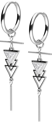 Wildcat Ohrringe - Little Artdeco Hoops Pair - Schwarz - Chirurgenstahl 316L - wasserfest, langlebig, hautverträglich