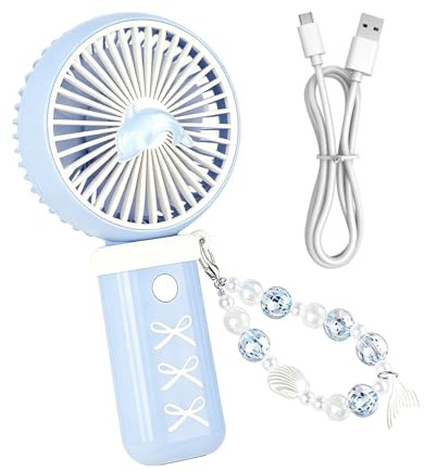 Handheld Fan,3 Speeds Small Cooling Gadget - Rechargeable Handheld Fan - for Outdoor Beach Travel Camping Patio Backyard Library Office Summer