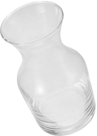 Operitacx Mini Decantador de Vino y Jugo de Vidrio Base Ancha y Boca Plana, Capacidad 6oz, Elegante para Uso en Casa y Restaurante