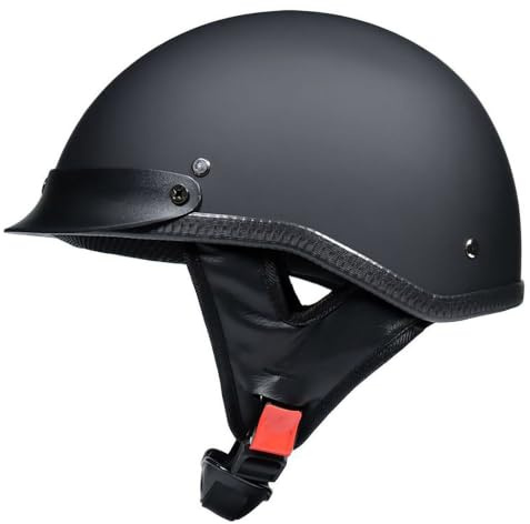 Casco Moto Jet Retrò Omologato ECE, Casco Scodella Vintage Leggero 850g Fodera Traspirante per Scooter Custom Cruiser Cafe Racer Adulto Uomo Donna(D,M=(57~58cm))