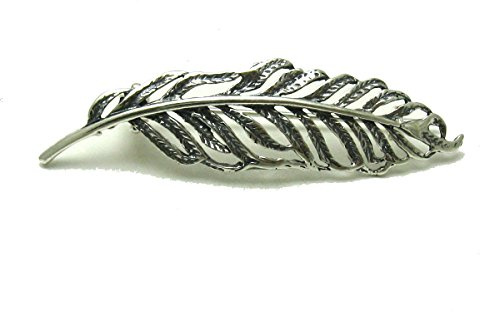 Sterling Silber Brosche Feder massiv 925 Empress