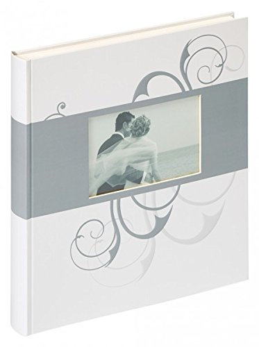Quantio Walther Hochzeits Fotoalbum Romance - für bis zu 184 Fotos 10 x 15 cm - 50 weiße Seiten - Album - 30,5 x 28 cm - Hochzeitsfotoalbum - Buchalbum - Fotobuch