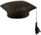 Graduation Black Hat Mortar Board Cap School College University Fancy Dress