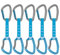 PETZL Pack 6 Degaines Djinn Axess 12 Cm Bleu Lot de Six mousquetons de sécurité Adulte Unisexe, One Size