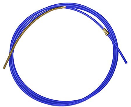 Teflonseele blau 0,6-1,0 mm Ø - 4 m (4,4m) lang mit Messingspirale