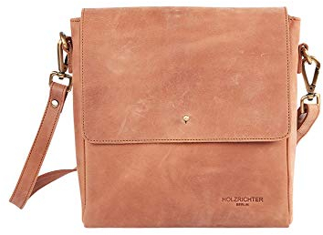 HOLZRICHTER Berlin Umhängetasche No 2-2 (L) camel – Hochwertige Handtasche & Schultertasche handgefertigt aus Premium-Leder