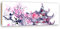 Feeby Image Panneau Déco Aquarelle Tableau décoration Japon violet 140x45 cm