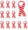 Amosfun 12 stücke Rot und Weiß Mini Weihnachten Schal Weihnachten Streifen Rotweinflasche Strickschal Puppe Abdeckung Weihnachten Party Ornament Dekoration Mithelfer