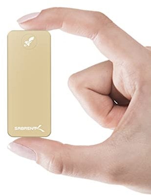 SABRENT 1TB Rocket Nano External Aluminum SSD (Gold) (SB-1TB-NANO-GLD)