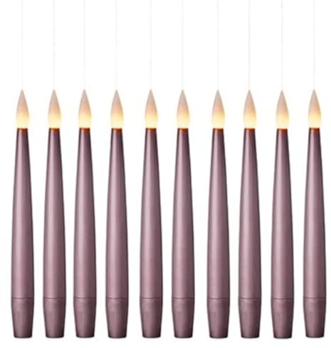 Premier Decorations Batteriebetriebene Schwimmkerzen mit Fernbedienung (10er-Set) – Roségold