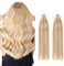 Silk-co Tape in Extensions Echthaar 40stk, Remy Tape Extensions Echthaar, Skin Weft Haarextensions Kleber Tape in Haarverlängerung 100g 12P613# Goldenbraun mix Bleichblond 40cm
