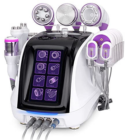 RF Cavitation Beauty Machine Facial Care Body Contour Shape Slimming Anti-Cellulite Micro-Current Liposuction Vacuum Skin Scrubber Lipolaser Wrinkle Remover 9 in 1 Elitzia ET78D2MAXSB