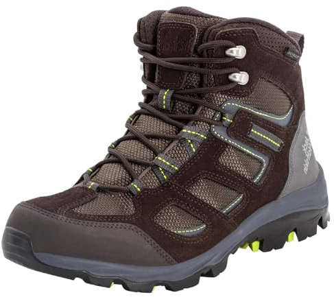 Jack Wolfskin Herren Vojo 3 Texapore Mid M Outdoorschuhe, Dark Brown Lime, 46 EU