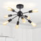 ANWIO Sputnik Kronleuchter Modern, Vintage Deckenleuchte Lampe Wohnzimmer, mit 8 Flammig E27 Lampenfassung Pendellampe für Schlafzimmer Küche Flur (ohne Leuchtmittel)