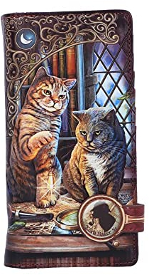 Nemesis Now Lisa Parker Purrlock Holmes Geldbörse mit Prägung, Braun, 18,5 cm