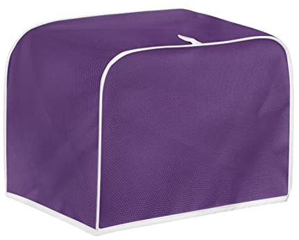Coldinair Purple Toaster Cover 2 Slice Wide Slot Decorative,Small Kitchen Appliance Bread Maker Dust and Fingerprint Protection