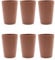 Magu 6 Nachhaltiger Biopolymer Becher (6 Farben) Farbe: terracotta 100% Erdölfrei | Robust und Nachhaltig | Kunststoff Trinkbecher oder Zahnputzbecher | 6er Set terrakotta