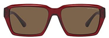 Emporio Armani EA 4186 Herren Sonnenbrille Transparent Rot/Dunkelbraun 58/17/145