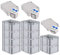 PROREGAL SuperSparSet 10x Eurobox NextGen Grip mit Scharnierdeckel und blauen Schiebeschnappverschlüssen, HxBxT 22x30x40cm, 20 L, Grau, Griffe geschlossen, Eurobehälter, Transportbox