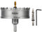 Mollom (97mm | 3-13/16) Scie cloche en carbure pour usage intensif avec 2 forets pilotes, coupe l'acier inoxydable, l'acier doux, le fer, le cuivre, le laiton et le plastique