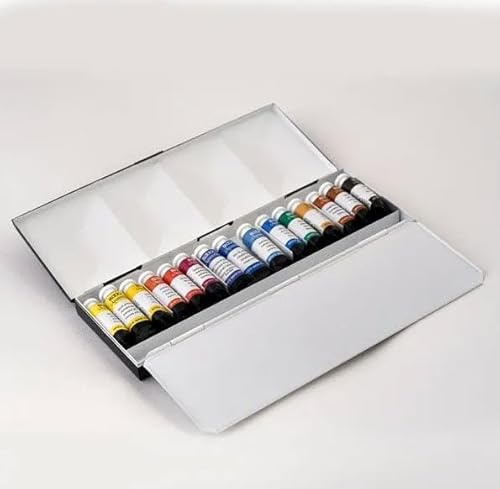 Honsell - Blockx Aquarellkasten, feine K?nstler-Aquarellfarbe im Metallkasten, 15 Farben Tuben a 5 ml im Metallkasten