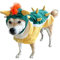ComfyCamper Hundekostüm mit Hut und Hosenträgern, Größe XL, M, S, Labor, Stern, Weltraum, Cosplay, Halloween, Größe XL, Orange