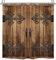 Latwerio 3D Rideau de Douche Porte en Bois Rustique Rideaux de Douche Porte en Bois Rustique Imperméable Anti Moisissure Rideau Salle de Bain pour Baignoire Rideau Douche 120 x 180 cm, 8 Crochets