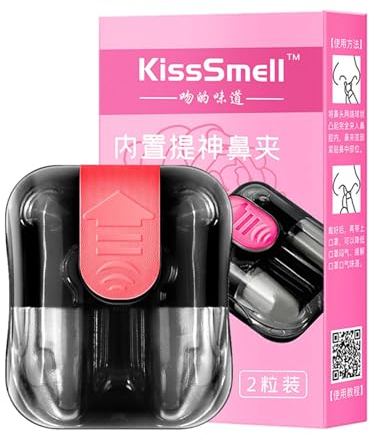 Walopola Erfrischender Naseninhalator,Tragbarer Inhalator im 2-teiligen Nasenclip-Design - Stimulierender Duft, freihändige Energiedampf-Naseninhalator sorgt für EIN kühlendes Gefühl und steigert