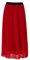 COTIDI Faltenrock, lang, mittellang, für Damen, elastischer Bund, hergestellt in Italien, rot