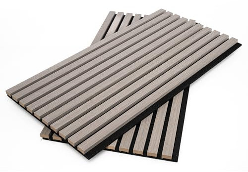 WallArt Aku Acoustic Wall Panel Grey Oak, Aku Wood Panels made with 3-sided Natural Wood Veneer and PET-Felt