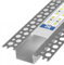 LED Aluminium Profil T20 2 Meter Trockenbau Unterputz Leiste Rigips ED-Streifen (2m profil T20 + milchige Abdeckung)