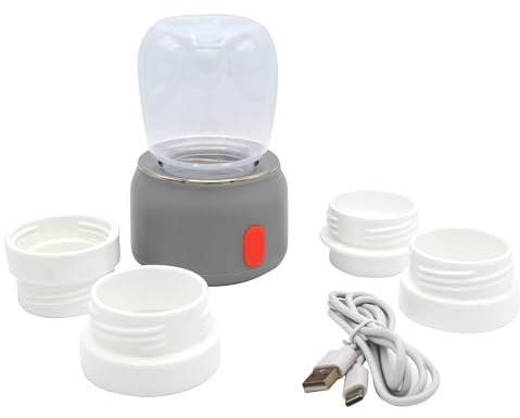 BEYBE Scaldabiberon Portatile Universale con USB - Riscaldamento Rapido, 4 Impostazioni di Temperatura, Facile da trasportare con Chiusura Ermetica, Scalda fino a 8 Biberon