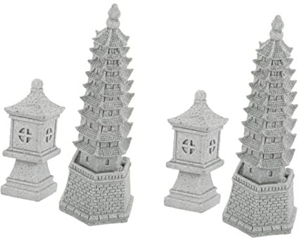 Supvox 4stücke Garten Dekoration Handgefertigter Landschafts-Ornament Für Bonsai Balkon Und Garten Im Chinesischen Stil Für Und