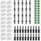 Buaak 80 Stück Seitenschweller Clips Kit Zierleisten Kompatibel,Für BMW E46 Seitenschweller Clips,Auto-Seitenschweller,Türverkleidungen Befestigungs Clips Für BMW E36 316i 318i(Schwarz,Grün,Weiß)