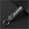 Générique Porte-CléS De Voiture pour Nissan Juke, Porte-CléS De Voiture en Microfiber Cuir avec Anneau en D Pivotant à 360°,Black