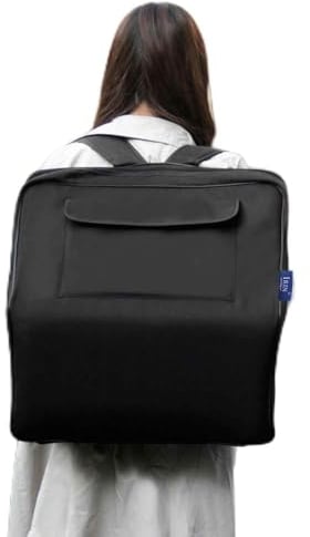 Yinhing Akkordeontasche, Schwarzer Oxford-Stoff, Dicker Akkordeonkoffer-Rucksack, Akkordeon-Rucksack mit Schultergurten, für 48 Bässe, 80 Bässe, 96 Bässe, 120 Bässe Klavierakkordeon