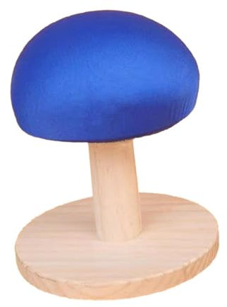 DimyFew Taburete de Planchado Redondo Tabla de Planchar de Madera para cuellos y Hombros, Azul