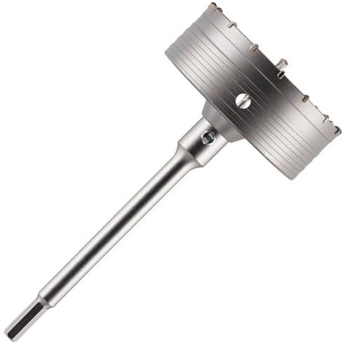 Rennie Tool 150mm TCT Core Drill Bit + HEX Shank Adapter + TCT Pilot Drill | For Brick Block Masonry Stone. Concrete Hole Saw Wall Drill Bit Set With 240mm Long HEX Shank Extension Bar. Carbide Tipped